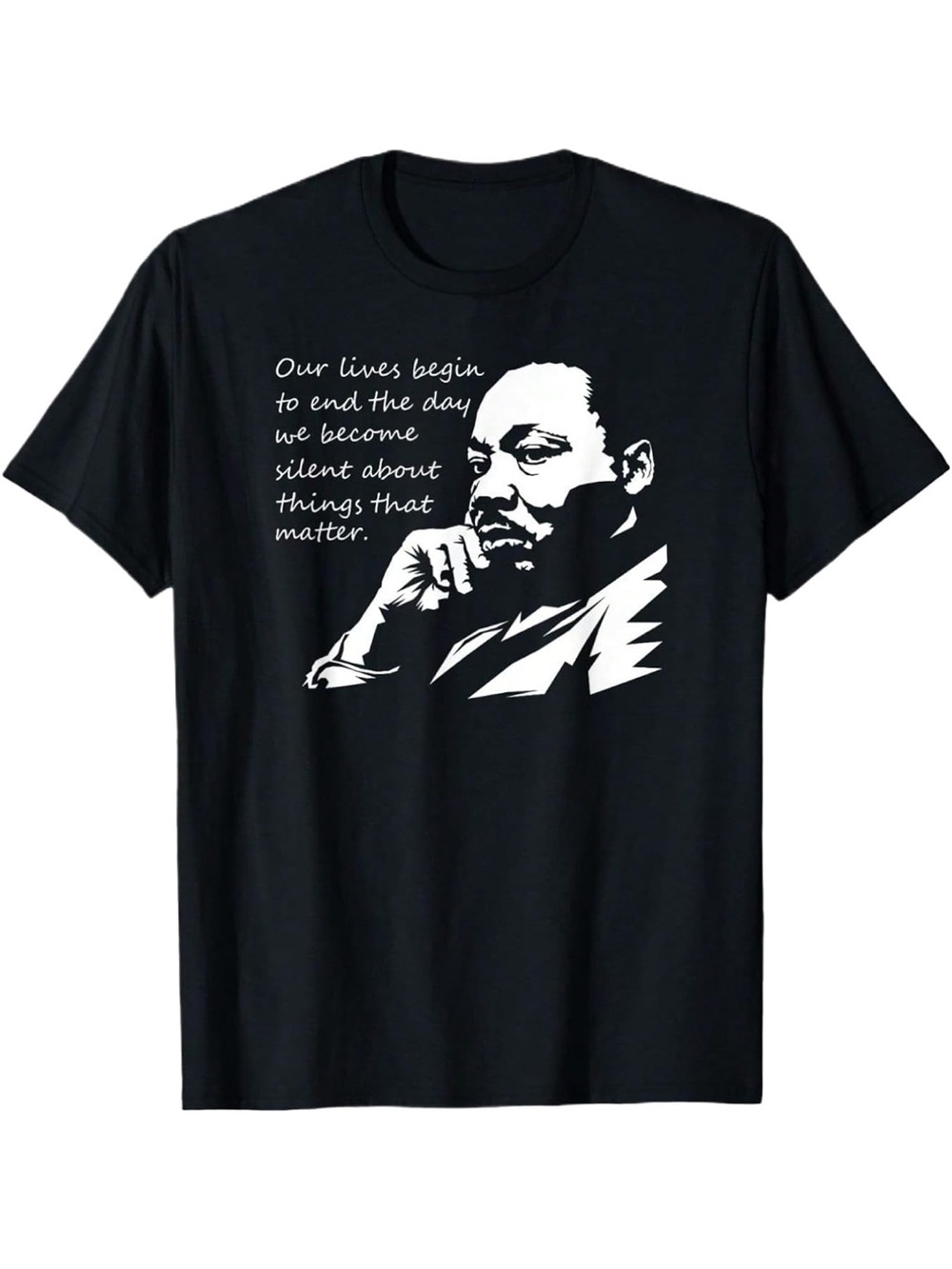 Martin Luther King Jr MLK Graphic T-Shirt Black Inspirational Tee